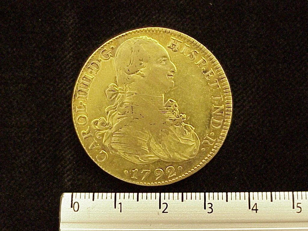 8 Escudos Carlos IV 1792 · Anverso