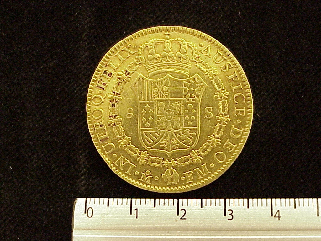 8 Escudos Carlos IV 1795 · Reverso