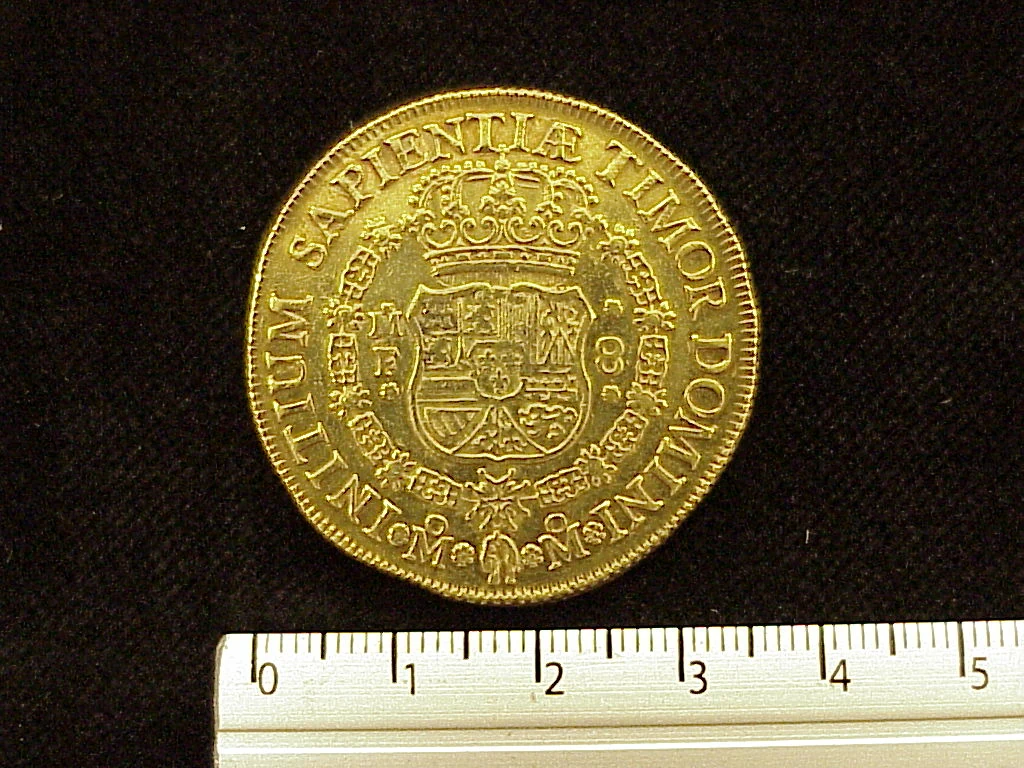 8 Escudos Felipe V Segunda Epoca 1734 · Reverso