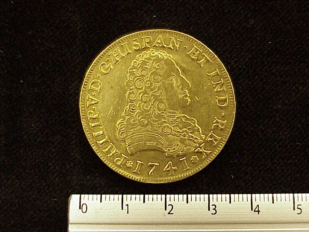 8 Escudos Felipe V Segunda Epoca 1741 · Anverso