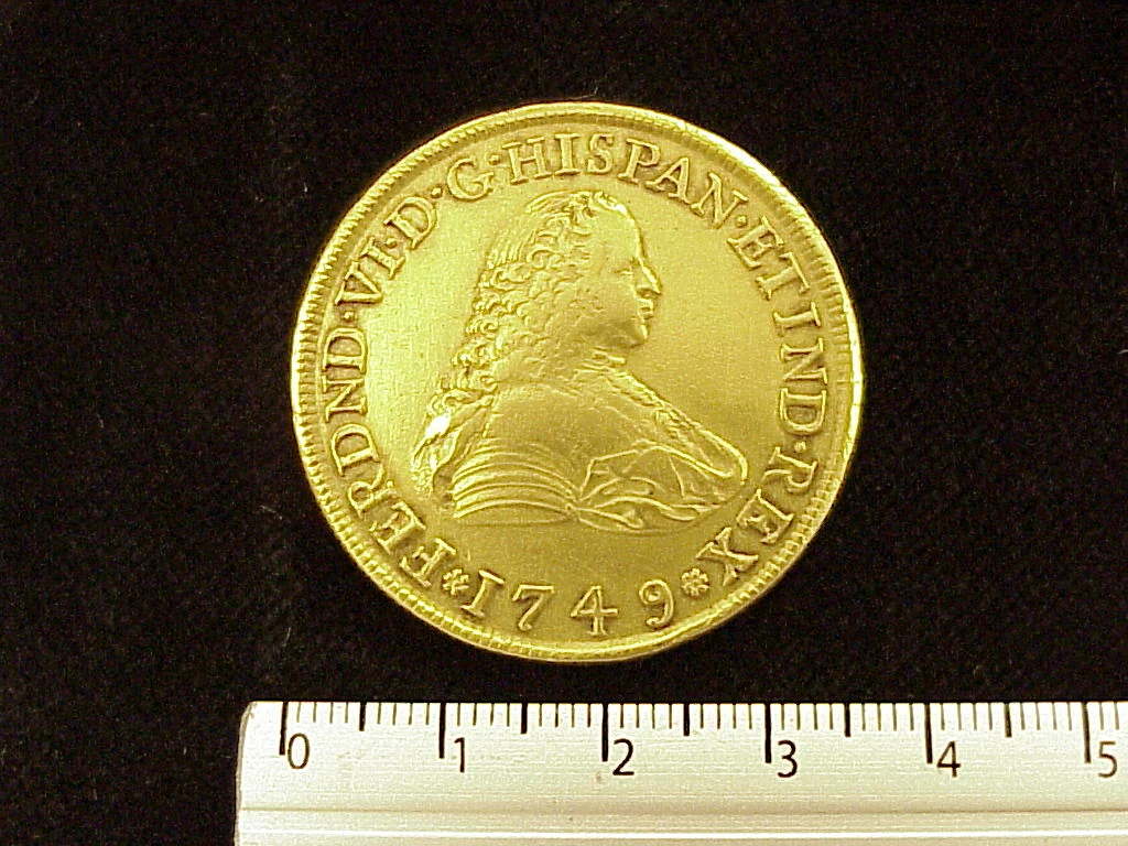 8 Escudos Fernando VI 1749 · Anverso