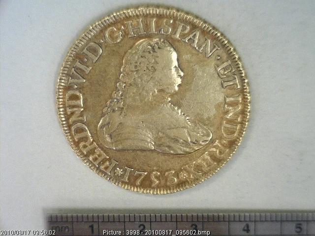 8 Escudos Fernando VI 1753 · Anverso