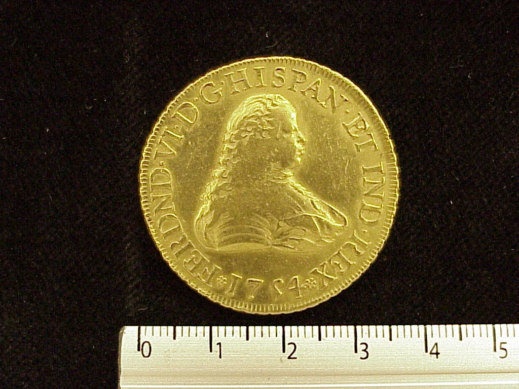 8 Escudos Fernando VI 1754 · Anverso