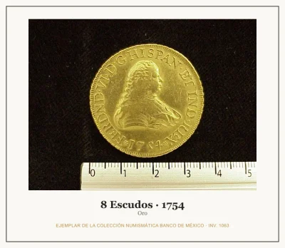 8 Escudos Fernando VI 1754