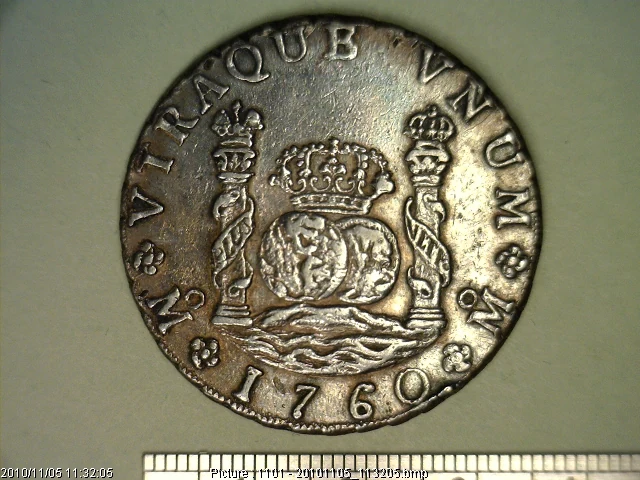 8 Reales Carlos III 1760 · Reverso