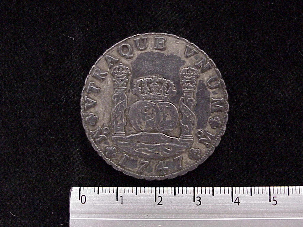 8 Reales Columnario Felipe V 1733-1747 Mo-MF (reverso 1747 inv 841)