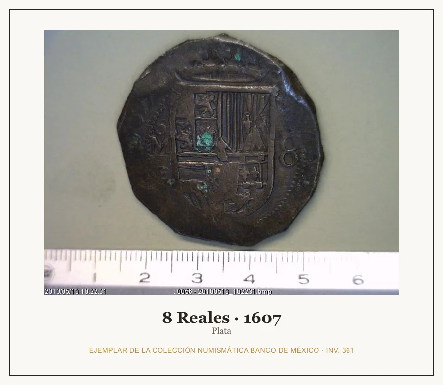 Moneda destacada de la serie 8 Reales Coloniales