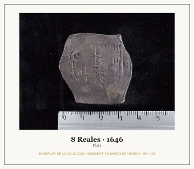 8 Reales · 1646 — Ejemplar de la Colección Numismática Banco de México, inv. 498