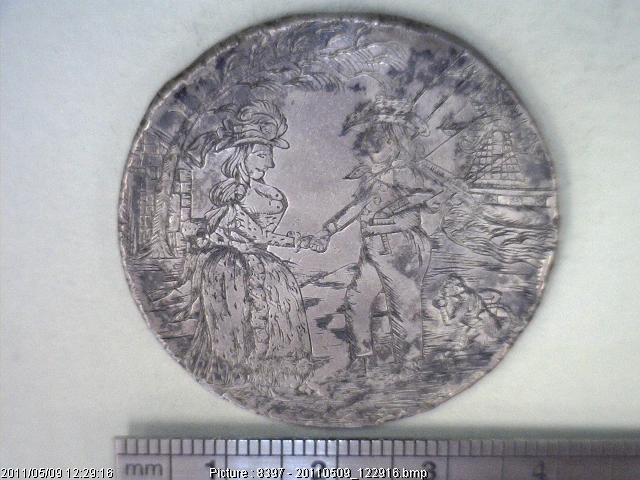 Anverso de moneda 8 Reales, plata 0.900