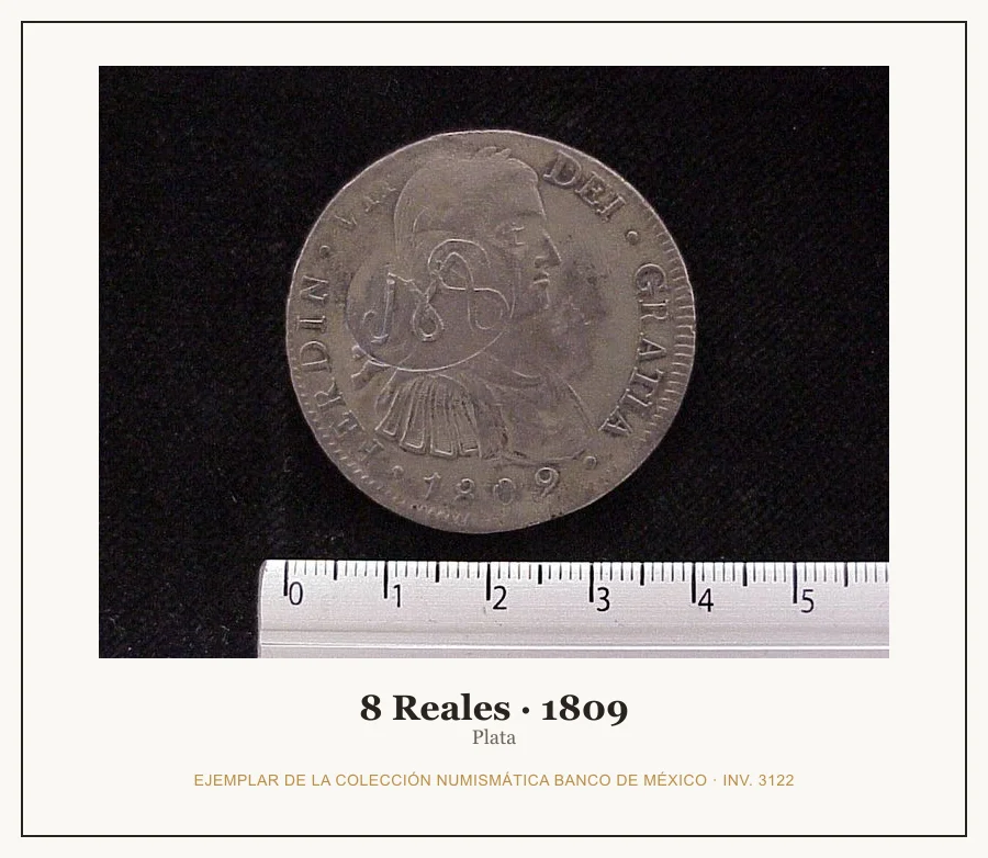 Moneda destacada de la serie misc-8 Reales Plata Independencia