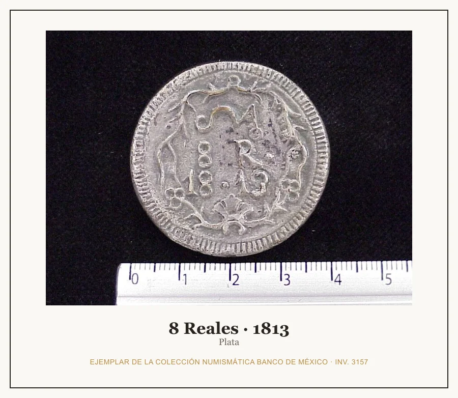 8 Reales · 1813 — Ejemplar de la Colección Numismática Banco de México, inv. 3157