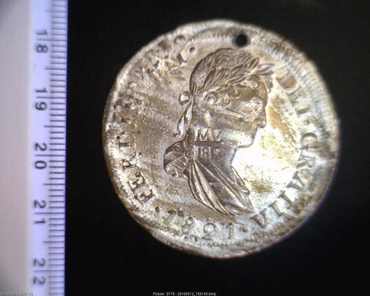 8 Reales Plata Independencia 1821 · Anverso