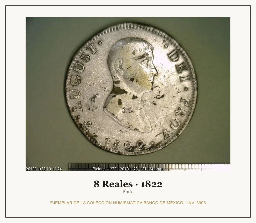 Moneda destacada de la serie misc-8 Reales Plata Primer Imperio