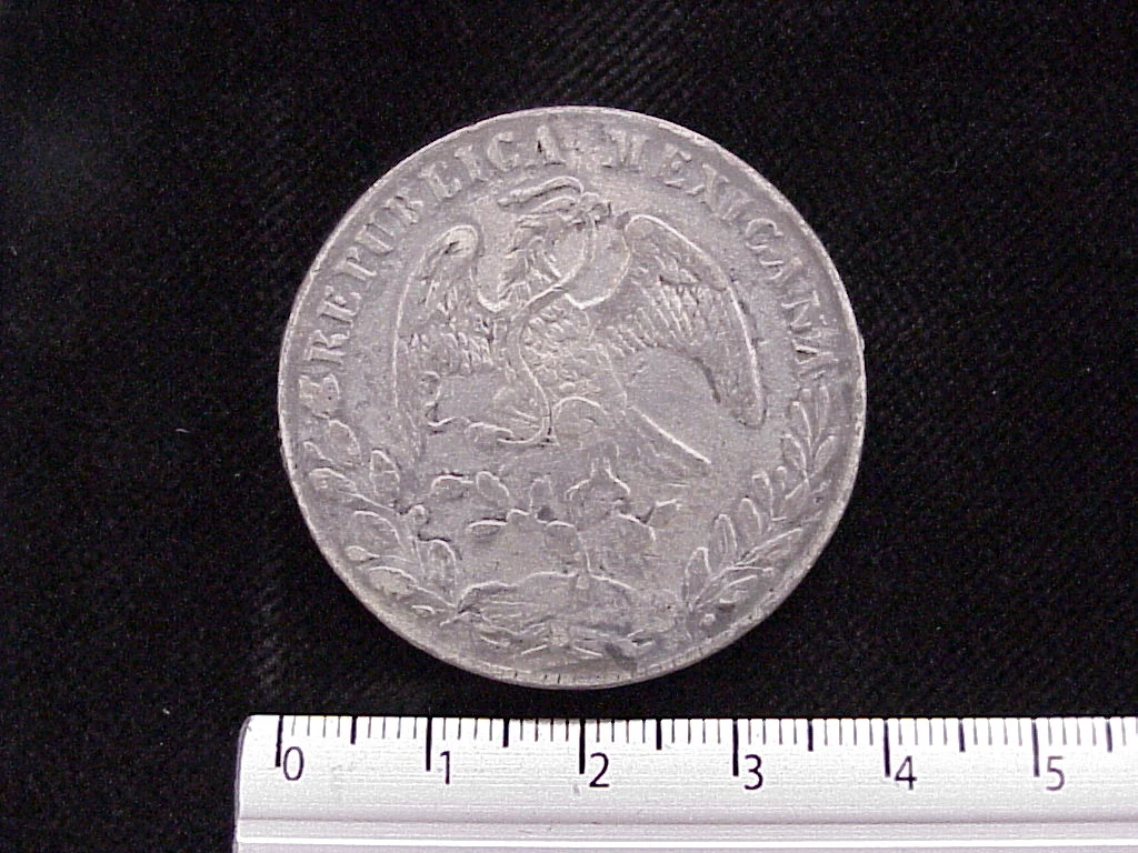 8 Plata 1879 . Inventario Banxico 5723 (anverso)