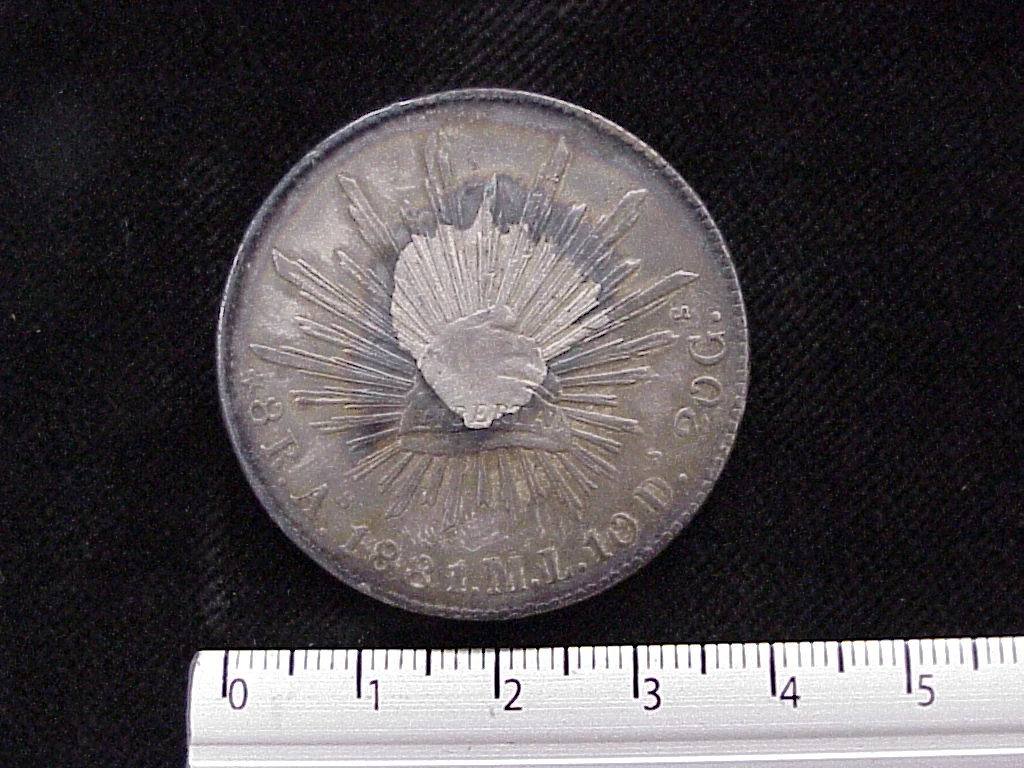 8 Plata 1881 . Inventario Banxico 5731 (reverso)