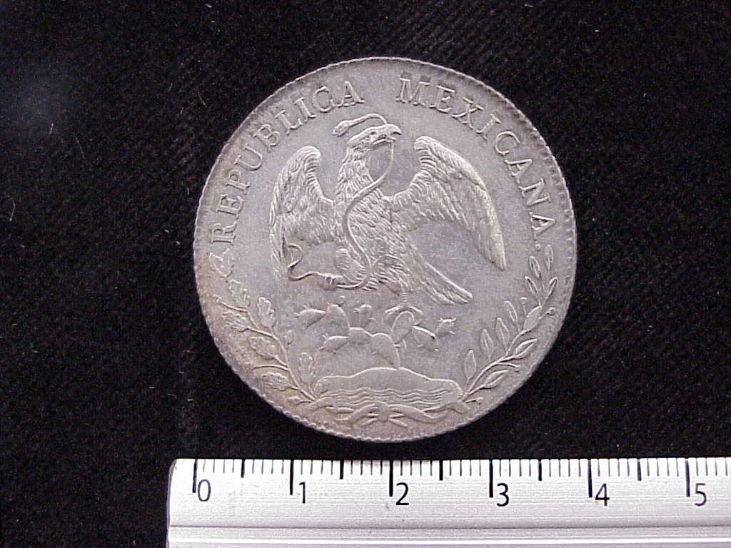 8 Plata 1887 . Inventario Banxico 6607 (anverso)