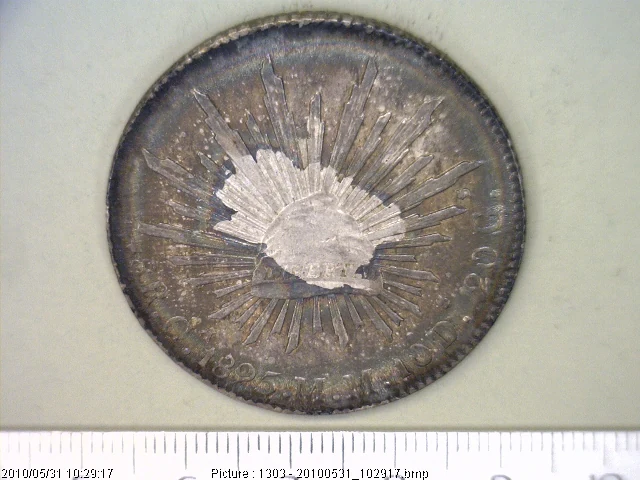 8 Plata 1895 . Inventario Banxico 6637 (reverso)