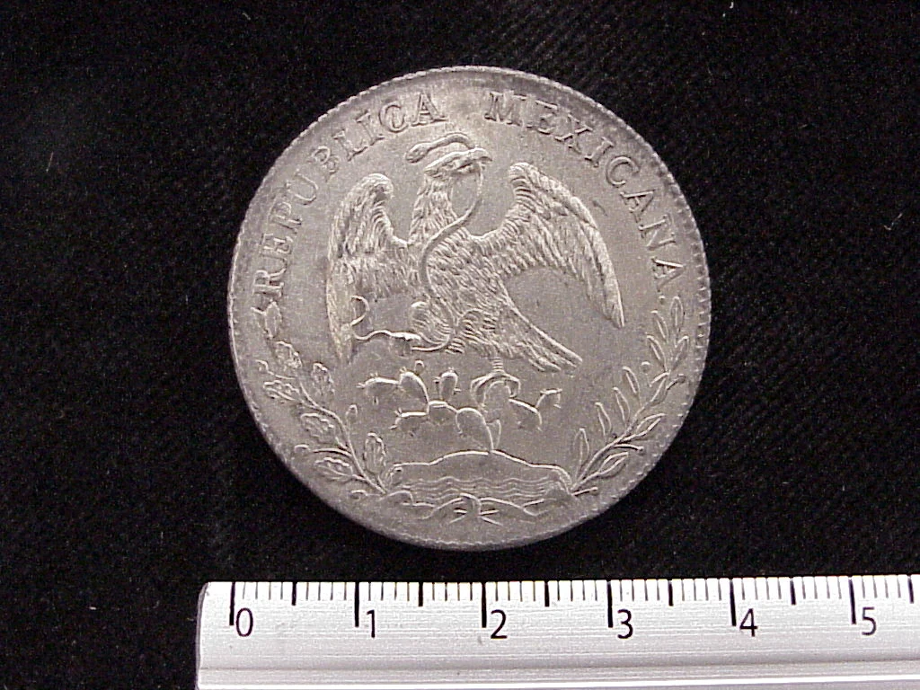 8 Plata 1891 . Inventario Banxico 6063 (anverso)