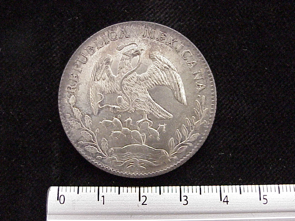 8 Plata 1895 . Inventario Banxico 6076 (anverso)
