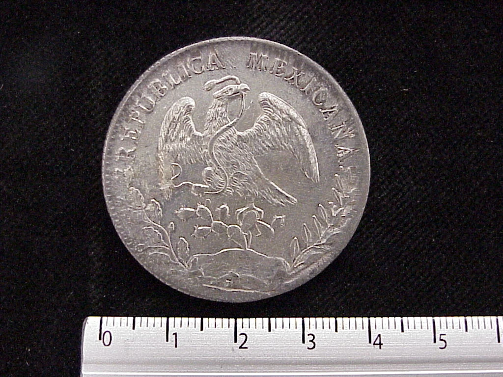 8 Plata 1896 . Inventario Banxico 6079 (anverso)