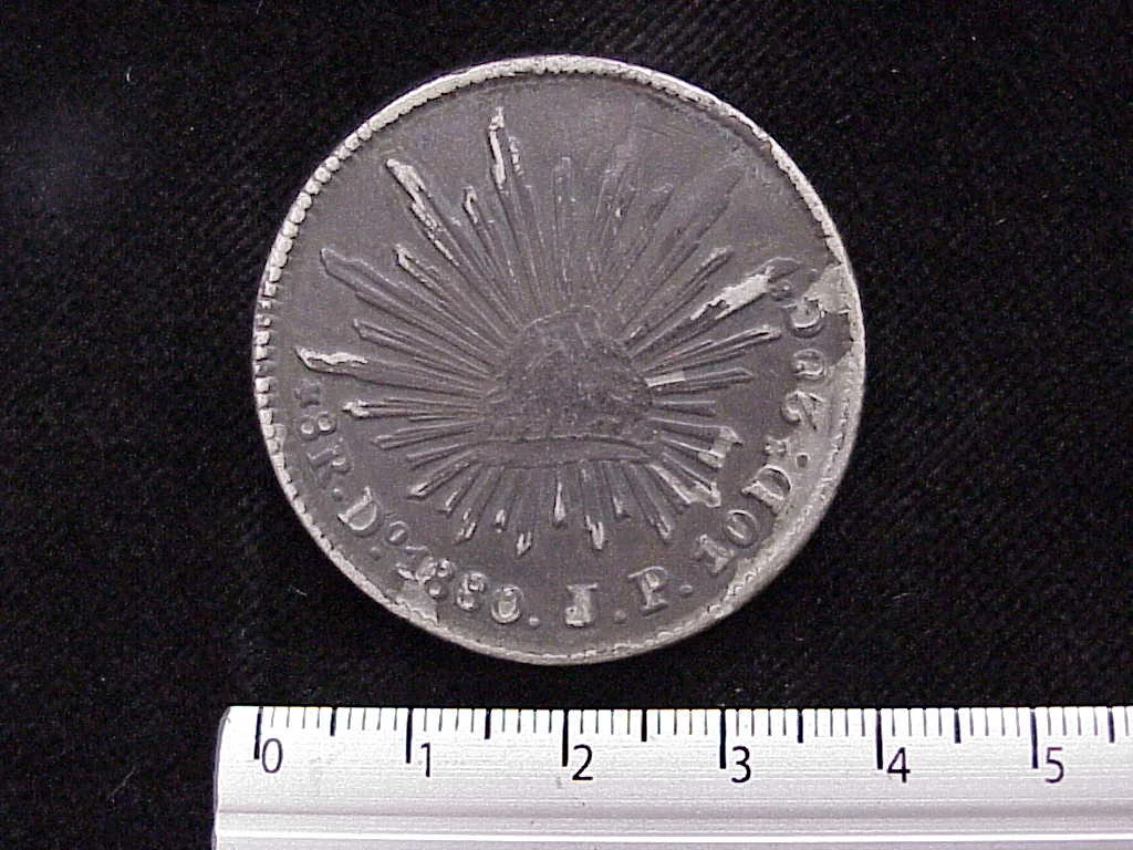 8 Plata 1881 . Inventario Banxico 6992 (anverso)