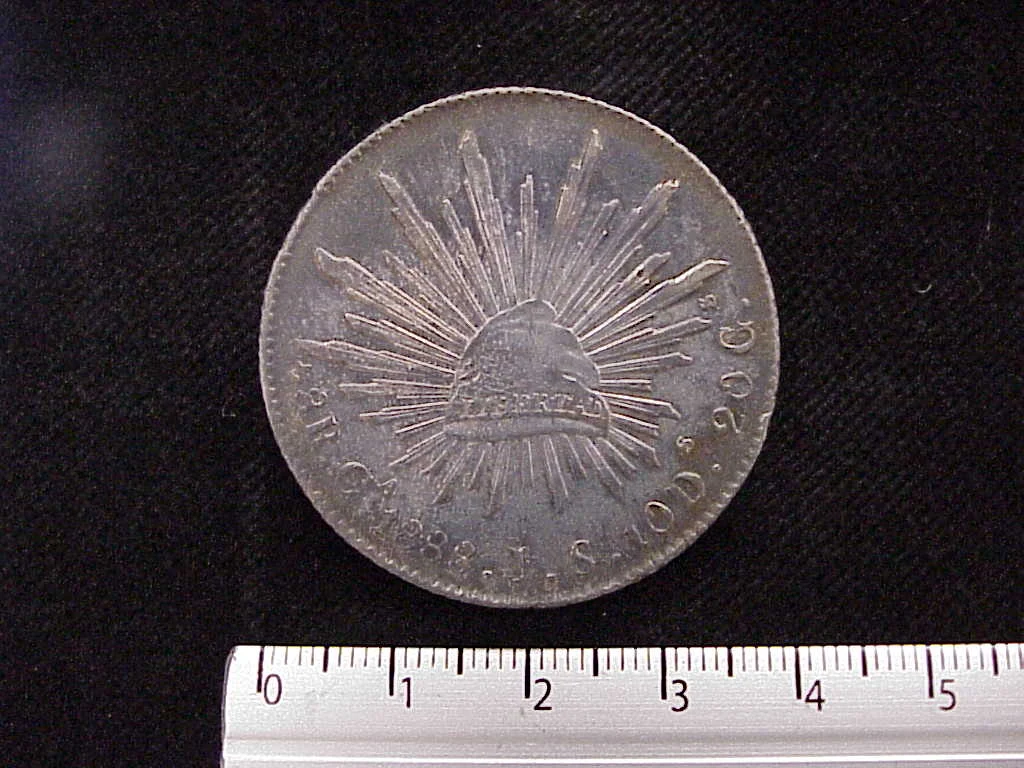 8 Plata 1888 . Inventario Banxico 7505 (reverso)