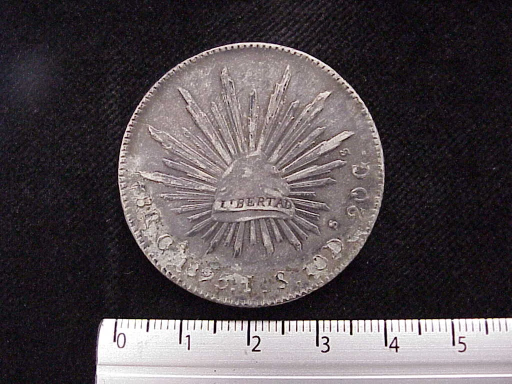 8 Plata 1895 . Inventario Banxico 7531 (reverso)