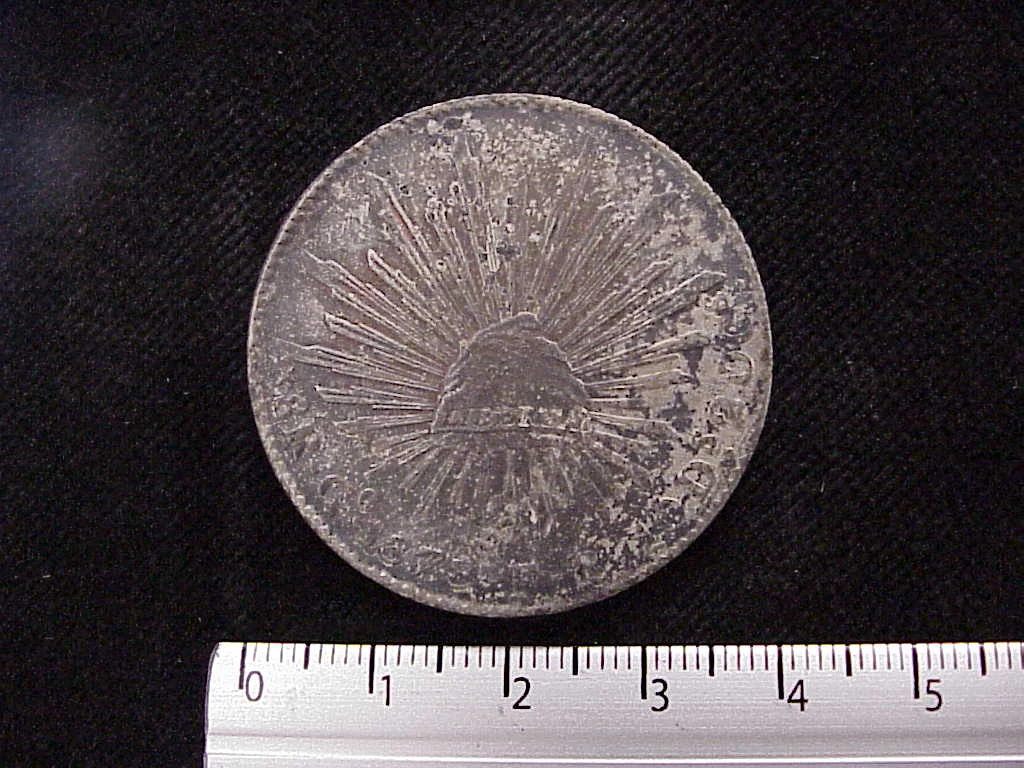 8 Plata 1878 . Inventario Banxico 8219 (reverso)