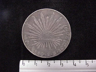 8 Reales Resplandor Guanajuato 1880