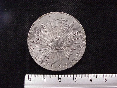 8 Reales Resplandor Guanajuato 1883