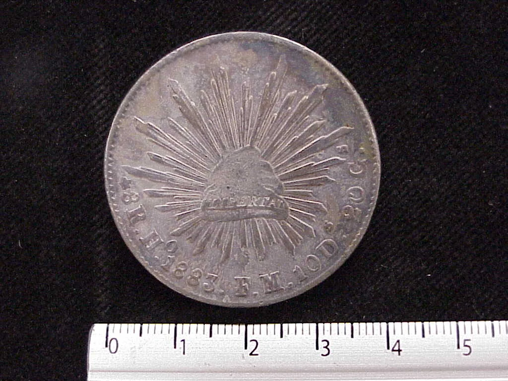 8 Plata 1884 . Inventario Banxico 9207 (reverso)