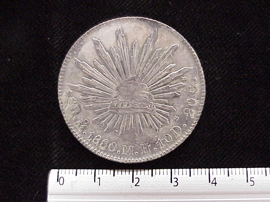 8 Plata 1880 . Inventario Banxico 4413 (reverso)