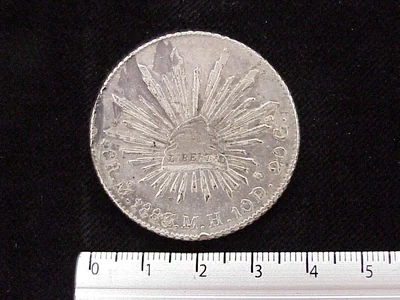 8 Reales Resplandor México 1883