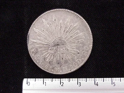 8 Reales Resplandor México 1885