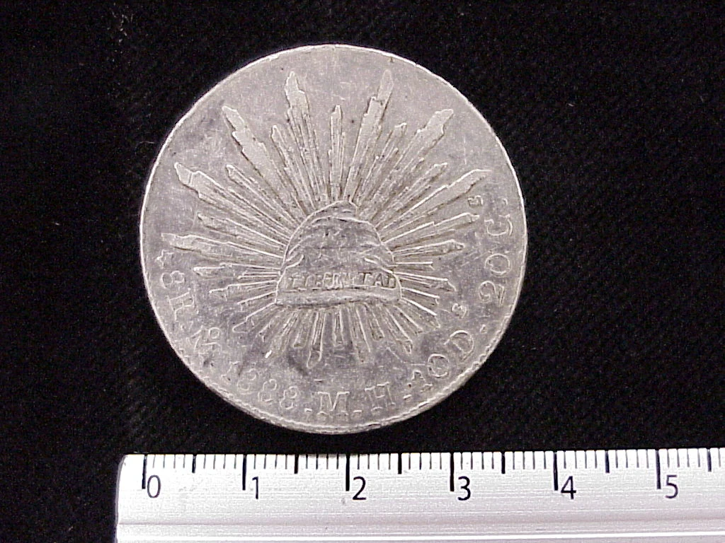 8 Plata 1888 . Inventario Banxico 4440 (reverso)