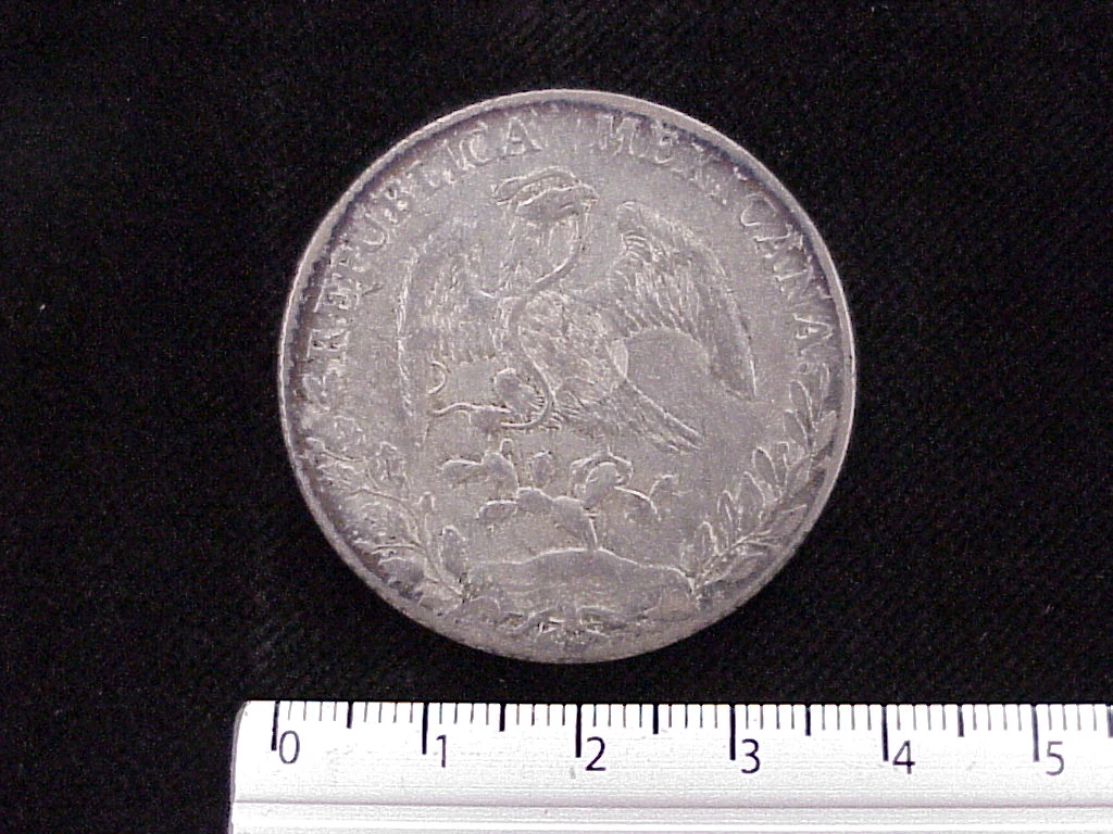 8 Plata 1893 . Inventario Banxico 4460 (anverso)