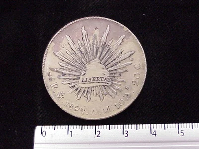 8 Reales Resplandor México 1894