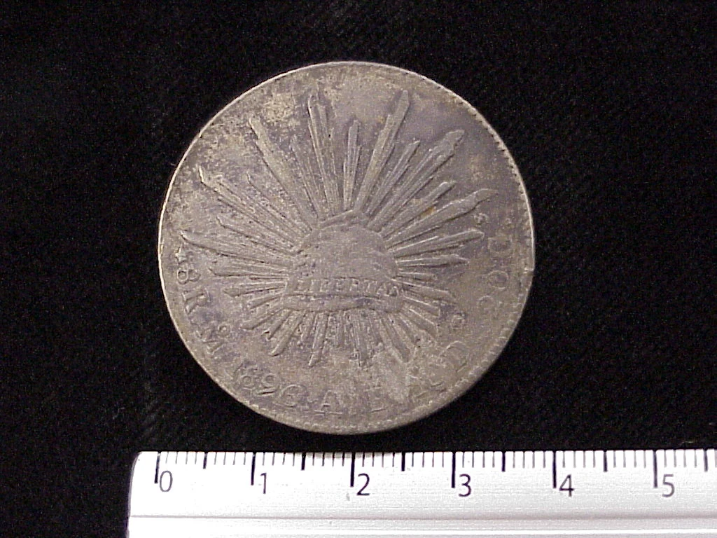 8 Plata 1896 . Inventario Banxico 4476 (reverso)