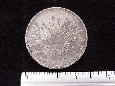 8 Reales Resplandor México 1897
