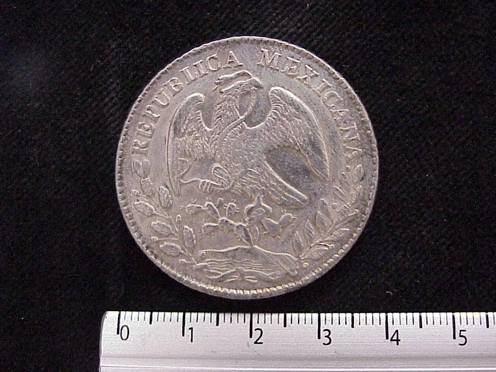 8 Plata 1879 . Inventario Banxico 9426 (anverso)