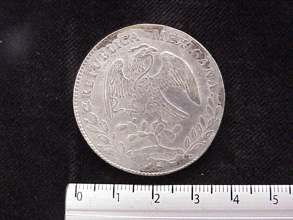 8 Plata 1878 . Inventario Banxico 9640 (anverso)