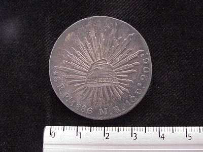8 Reales Resplandor San Luis Potosí 1886