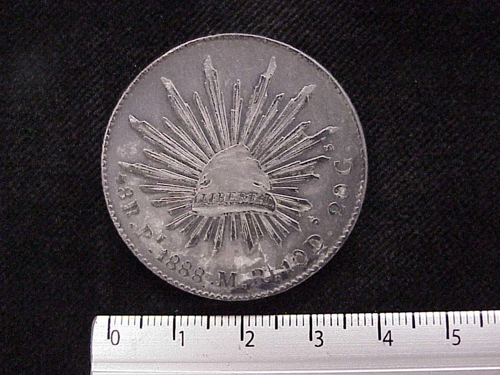 8 Plata 1888 . Inventario Banxico 9686 (reverso)