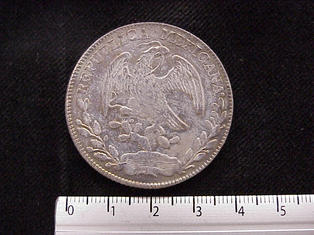 8 Plata 1878 . Inventario Banxico 10318 (anverso)