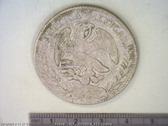 8 Plata 1879 . Inventario Banxico 10321 (anverso)