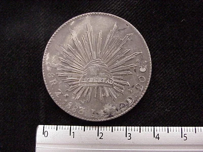 8 Reales Resplandor Zacatecas 1883