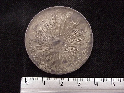 8 Reales Resplandor Zacatecas 1886