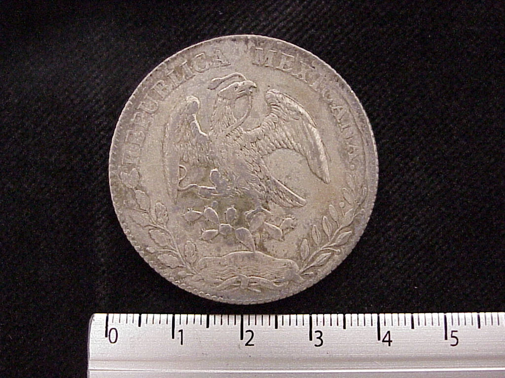 8 Plata 1887 . Inventario Banxico 10350 (anverso)