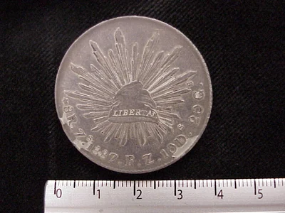 8 Reales Resplandor Zacatecas 1887