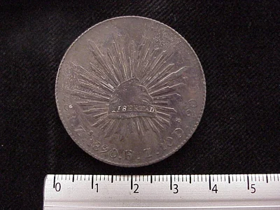 8 Reales Resplandor Zacatecas 1890